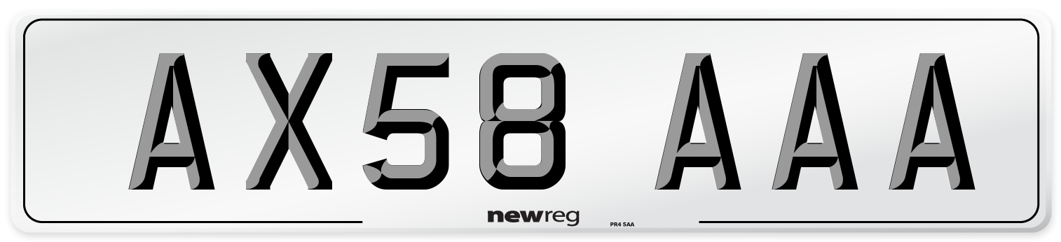 AX58 AAA Number Plate from New Reg